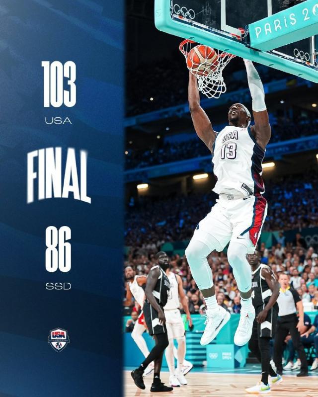 完美体育官方网站-恩比德改当拉拉队！美国男篮替补发力击溃南苏丹